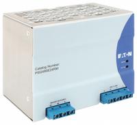 EATON DC Power Supply: DIN Rail, 480 W Output Power - Rated, 20 A Current - Output, Single Phase (MPN PSG480E24RM). Key specifications — attr1044898: Single; attr1044874: Aluminum; attr1044879: 100 to 240V AC; attr211400: EATON.