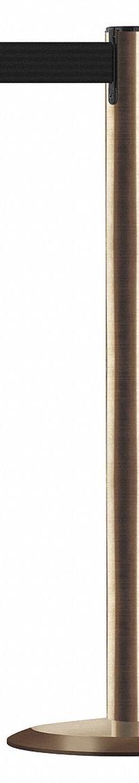 TENSABARRIER Barrier Post with Belt: Black, No Pattern, No Legend, 7 1/2 ft Belt Lg, 7 1/2 ft x 2 in (MPN 889U-2S-2S-STD-NO-B9X-C). Key specifications — Base Material: Cast Iron; Belt Color: Black; Brand: TENSABARRIER; Post Material: Metal Alloy; Message: No Legend.