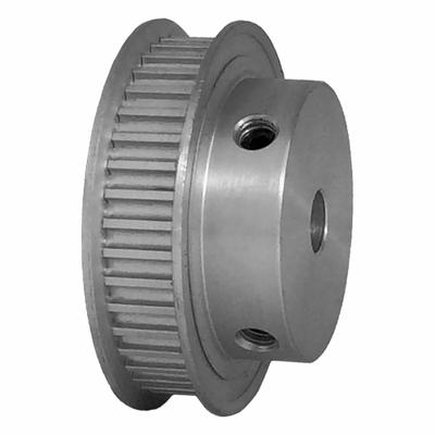 Dayton Timing Pulley: Curvilinear, Fixed, For HTD Timing Belt Section, For 6 mm Belt Wd - HTD Section Fixed-Bore Timing Pulleys with Hub