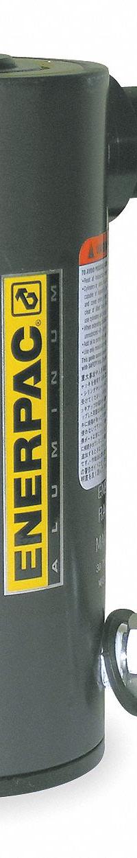 ENERPAC Hydraulic Ram: Single Acting, 50 ton Nominal Capacity, 4 in Nominal Stroke Lg, Aluminum (MPN RAC504). Key specifications — attr98927: ENERPAC.
