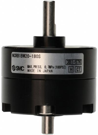 SMC Rotary Air Actuator: Single Vane Actuator, 180° Rotation Angle, 8.6 in-lb Output Torque - Vane-Style Rotary Actuators