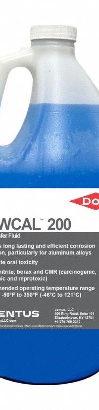DOWFROST Freeze Protectant: DOWCAL 200, 92% Concentration, Blue, 1 gal, -100°F Burst Protection Temp (MPN 9995006). Key specifications — Brand: DOWFROST; Series: DOWCAL 200.