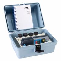 HACH Pocket Colorimeter: Chlorine/pH, 528 nm Wavelengths, 0.1 mg/L (Chlorine), 2.5 Range - Max (ppm) (MPN LPV445.97.12110). Key specifications — Resolution: 0.1 mg/L (Chlorine); Light Source: LED; Brand: HACH; Includes: (2) Sample Cells; Display Type: Digital; Test Parameters: pH.