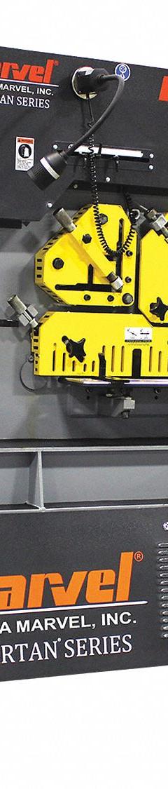 MARVEL Ironworker: 230V AC /Three-Phase, 5 Stations, 126 Tonf Hydraulic Force, 42 A Current (MPN MSIW126D). Key specifications — attr69797: Punch; attr66073: MSIW126D; attr66076: MARVEL.