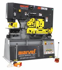 MARVEL Ironworker: 230V AC /Three-Phase, 5 Stations, 126 Tonf Hydraulic Force, 42 A Current (MPN MSIW126D). Key specifications — attr69797: Punch; attr66073: MSIW126D; attr66076: MARVEL.
