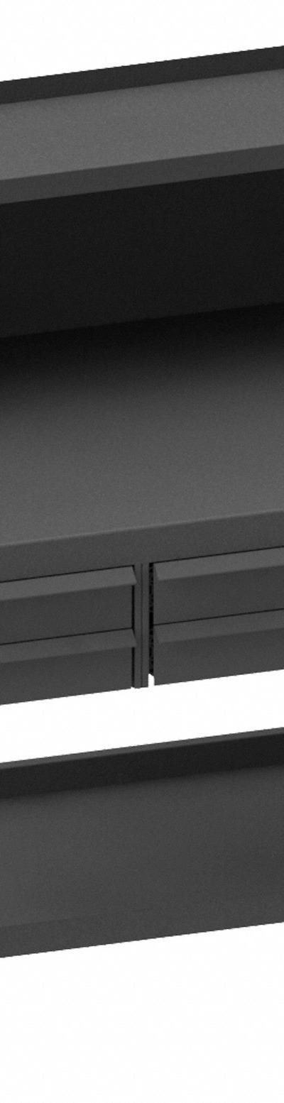 DURHAM MFG Workbench with Riser: Fixed Ht - Workbenches with Risers, Drawers & Lower Shelves
