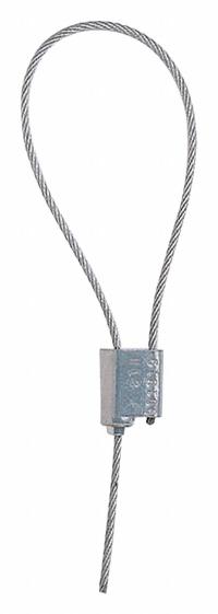BRADY Cable Seals: Silver, Steel, 12 in Cable Lg, 7/64 in Cable Dia, Sequential, 100 PK (MPN 95167). Key specifications — Brand: BRADY; Marking Color: Silver; Marking Included: Numbers; Marking Message: Sealed; Marking Numbering: Sequential.