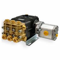 A.R. NORTH AMERICA Pump: Hydraulic, 8 gpm Max. Flow Rate, 1,450 RPM Max. Motor Speed, 3/4 in, 3/8 in (MPN HYD-XW3010). Key specifications — Brand: A.R. NORTH AMERICA; Discharge Connection Type: NPT; Drive Type: Hydraulic; Intake Connection Type: FNPT; Lubrication: Oil Bath; Power Source: Hydraulic; Shaft Type: Hollow; Flange Type: Horizontal Hydraulic Drive.