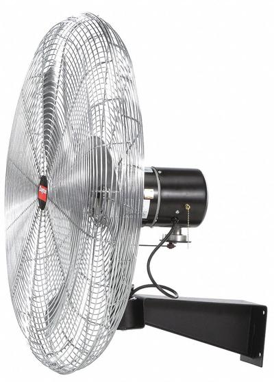 Dayton Mounted Fan: 18 in Blade Dia, 115V AC, 1/5 hp Motor HP, Wall Mount, Oscillating - Standard Industrial Wall-Mount Fans