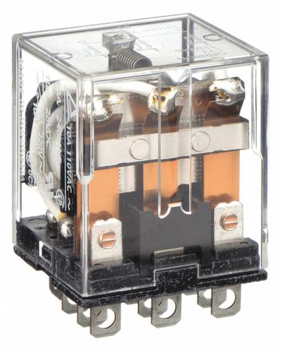 OMRON General Purpose Relay: Socket Mounted, 10 A Current Rating, 120V AC, 3PDT - Socket-Mounted Relays