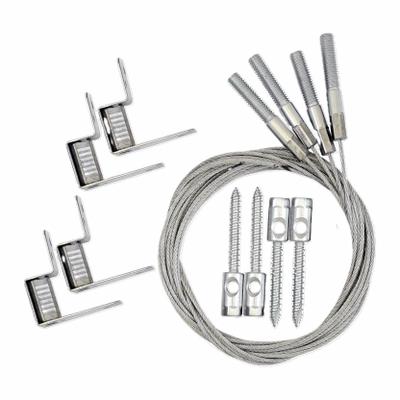 DURODYNE Suspension Kit: 5 ft Cable Lg, WC3 Cable Size, 3/8 in Fitting Size, Threaded Stud - Struts and Mounting Kits