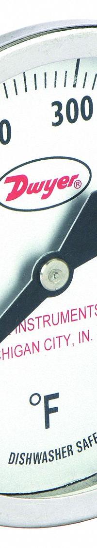 DWYER Clip On Dial Thermometer: 50°F to 500°F, +/- 2% Accuracy, 5 in Stem Lg, Fahrenheit (MPN CBT25071). Key specifications — Accuracy: +/- 2%; Brand: DWYER; Temperature Units: Fahrenheit.