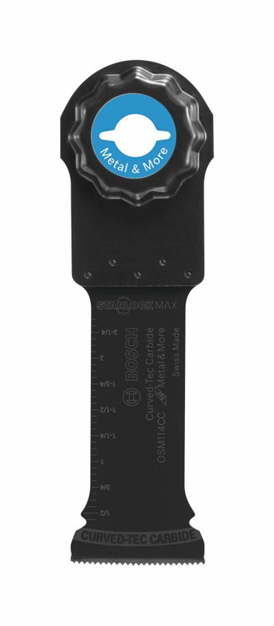 BOSCH Oscillating Tool Blade: 1 1/4 in Blade Wd, 4 3/4 in Overall Lg, Plunge Cutting - Starlock Max Mounted Blades