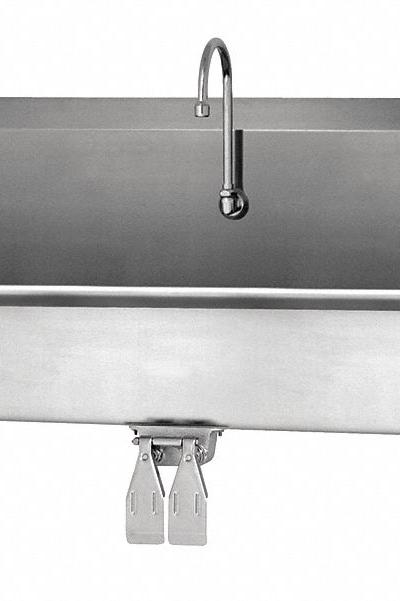 SANI-LAV Wash Station: 3 Stations - Three-Station Wall-Mounted Wash Stations with Faucets