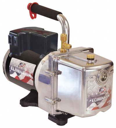 JB INDUSTRIES Vacuum Pump: 6 cfm, 25 micron Ultimate Vacuum, 240V AC, A2L Compatible - A2L Compatible Refrigerant Evacuation Pumps