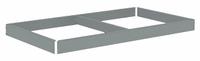 TENNSCO Shelf: 42 in x 18 in, 2,250 lb Load Capacity, Gray, Shelf (MPN ZLES-4218). Key specifications — Includes: (4) Beams; Shelf Configuration: Single Straight; Color: Gray; Frame Material: Steel; Brand: TENNSCO; Frame Finish: Zinc Plated; Product Type: Shelf.