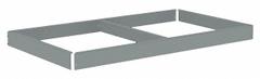 TENNSCO Shelf: 42 in x 18 in, 2,250 lb Load Capacity, Gray, Shelf (MPN ZLES-4218). Key specifications — Includes: (4) Beams; Shelf Configuration: Single Straight; Color: Gray; Frame Material: Steel; Brand: TENNSCO; Frame Finish: Zinc Plated; Product Type: Shelf.