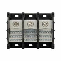 BUSSMANN Power Distribution Block: Open, Lug, Lug, 6 AWG – 350 kcmil For Line Side Wire Sizes (MPN 16372-3). Key specifications — attr1361688: Surface; attr1308686: BUSSMANN; attr1361672: Copper.