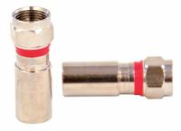 DOLPHIN COMPONENTS CORP Coaxial Connector: Male, Connector, Silver, Compression, RG-59, 10 PK (MPN DC-CF59PLEN). Key specifications — Product Type: Connector; Brand: DOLPHIN COMPONENTS CORP; Color: Silver; Finish: Nickel-Plated; Gender: Male; Connector Features: Plenum.