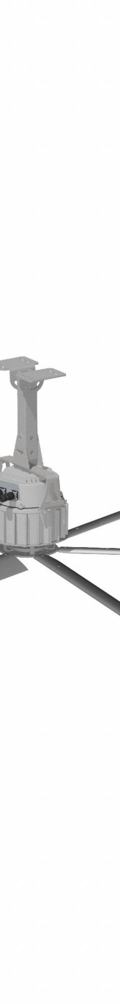 SKYBLADE Ceiling Fan: 29,942 cfm Airflow, 7 ft Blade Dia, Variable Speeds, 230/460V AC, Three Phase (MPN GPROP-0721-646-3). Key specifications — Voltage: 230/460V AC; Light Kit: No; Series: GPROP; Number of Speeds: Variable; Phase: Three; Current: 1.6 A; Brand: SKYBLADE.