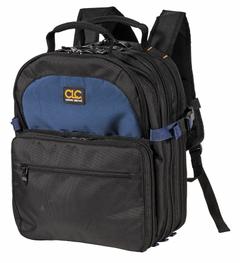 CLC Tool Backpack: 13 in W 9 in D 17 1/2 in H, Polyester, Black, 69 Inside Pockets, Polyester (MPN 1132). Key specifications — attr1116417: Adjustable Padded Shoulder Straps; attr1116432: CLC; attr1116408: Black.