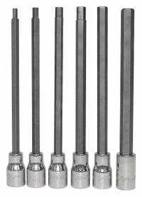 SK PROFESSIONAL TOOLS Socket Bit Set: 1 - 25 Pieces, 3/8 in Drive Size, 6 Pieces, Replaceable Insert (MPN 19726). Key specifications — attr1216280: Replaceable Insert; attr1216283: SK PROFESSIONAL TOOLS; attr1225718: 4 mm to 10 mm; attr1227491: 3/8 in.