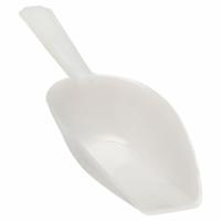 Scoop: Non-Sterile, HDPE, 25 mL Capacity - mL, 7/8 fl oz Capacity - oz, 13.26 cm Overall Lg, White (MPN 607105). Key specifications — Standards: FDA Grade Material; Color: White; Product Type: Scoop; Brand: APPROVED VENDOR.