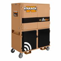 KNAACK Jobsite Field Office: 55 in W x 30 in D x 75 in H, Proprietary Recessed Padlock, Tan (MPN 118-01-KL). Key specifications — attr1116233: Tan; attr1116253: KNAACK; attr1222022: Includes Proprietary Recessed Padlock.