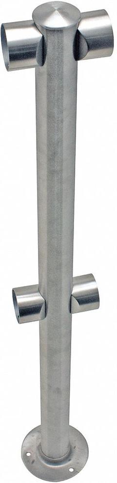 TENSABARRIER Rigid Barrier Center Post: Rigid Barrier Center Post, 36 in Overall Ht, 2 in Bar Dia (MPN ADAPTARAIL-2L-5-36-CEN-1P). Key specifications — attr193639: TENSABARRIER; attr982178: Polished Chrome; attr1022246: Center Post.
