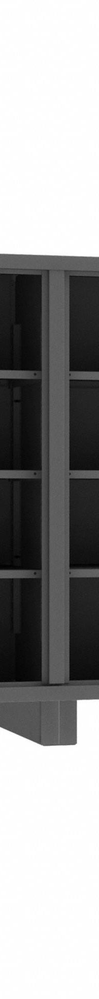 DURHAM MFG Storage Cabinet: 72 in x 24 in x 66 in, 6 Adj Shelves, 2 Doors, Legs, Gray, Assembled (MPN HDDS247266-6S95). Key specifications — Brand: DURHAM MFG; Base Type: Legs; Cabinet Color: Gray; Frame Assembled: Assembled.
