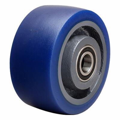 HAMILTON Caster Wheel: 4 in Wheel Dia., 2 in Wheel Wd, Polyurethane, 600 lb Load Rating - Easy-Roll Polyurethane Tread on Steel Core Wheels