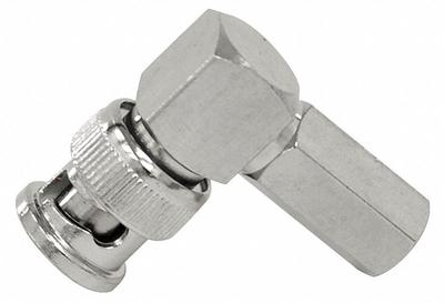 DOLPHIN COMPONENTS CORP Coaxial Connector (Right Angle): Male, Connector, Silver, Twist-On - BNC Coaxial Connectors
