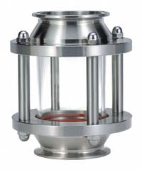 ARCHON INDUSTRIES, INC. Single Wall Sight Flow Indicator: Stainless Steel, Type 316, Single Walls (MPN AKGCL20-C06A0A). Key specifications — Brand: ARCHON INDUSTRIES, INC.; Max. Operating Pressure: 100 psi; Seal Material: Silicone; Flow Direction: Any Direction; Window Material: Borosilicate; Mounting Orientation: Vertical.