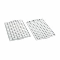 MTC BIO Sealing Mat: Round, 96 Wells, White, - Opening, Silicone, 7.3 mm Well Opening Size (MPN D3320-11). Key specifications — attr1383125: MTC BIO; attr1383132: Not Pre-Slit; attr1383135: - Opening; attr1383140: Round; attr1383126: White; attr1383129: Leak-Proof Seal.