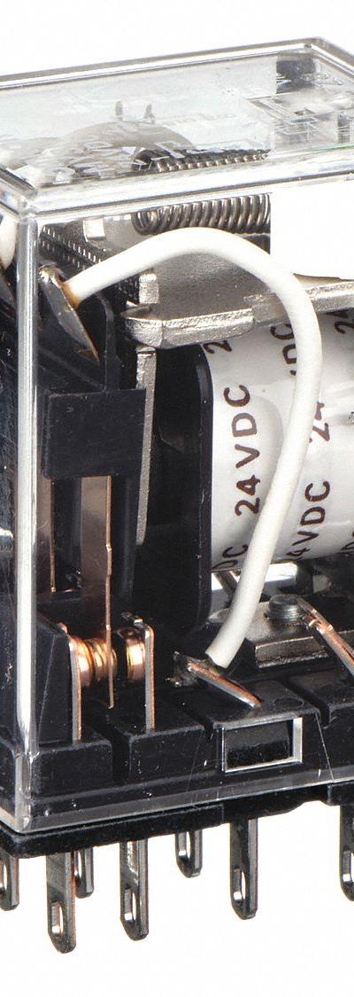 OMRON General Purpose Relay: Socket Mounted, 5 A Current Rating, 24V DC, 3PDT - Socket-Mounted Relays