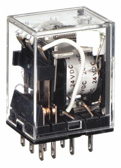 OMRON General Purpose Relay: Socket Mounted, 5 A Current Rating, 24V DC, 3PDT - Socket-Mounted Relays