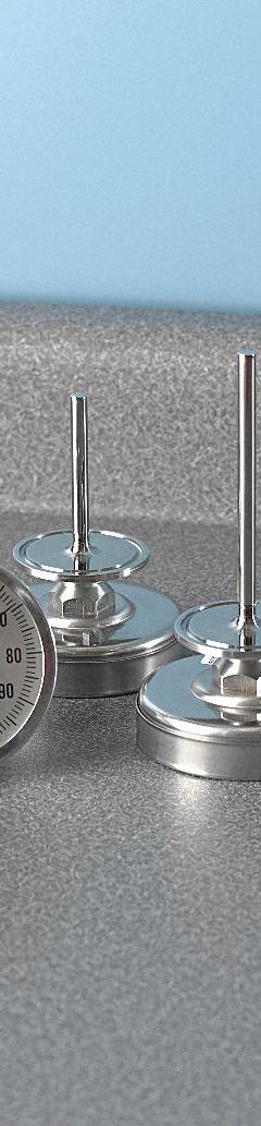 REOTEMP Sanitary Dial Thermometer: 0°F to 200°F, +/- 1% Accuracy, 3 in Dial Dia, 4 in Stem Lg (MPN XR040CF43). Key specifications — Accuracy: +/- 1%; Brand: REOTEMP.