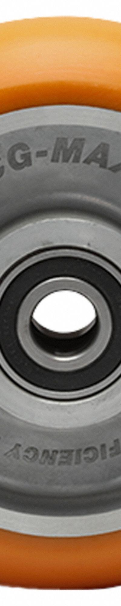 ALBION Caster Wheel: 4 in Wheel Dia - Polyurethane Tread on Aluminum Core Wheels