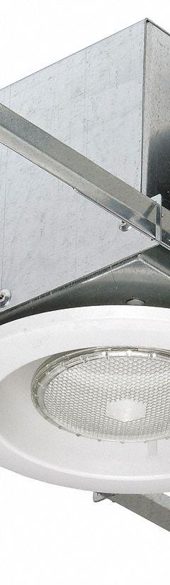 In-Line Duct Fan Grille: Plastic/Metal, LED Bulb (MPN VLED-100). Key specifications — Includes: Bulb; Nameplate Voltage: 120V AC; Brand: SOLER & PALAU; Color: White; For Fan Type: Inline Duct Fans; Material: Plastic/Metal.