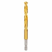 MILWAUKEE Hex Shank Drill Bit: 5/16", 135° Split Point, TiN-Coated HSS, Impact Rated (MPN 48-89-4617). Key specifications — attr1234973: Impact Rated; attr1234966: MILWAUKEE; attr1234978: 0.3125.