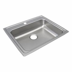 JUST MANUFACTURING Bowl Drop-In Sink: 25 in Overall Lg, 21 1/4 in Overall Wd, 7 1/2 in Bowl Dp (MPN SLNADA2125A602-J). Key specifications — Brand: JUST MANUFACTURING; Color Family: Silver/Gray.