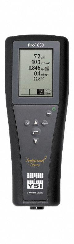 YSI Handheld Multiparameter Meter: Conductivity/ORP/pH/Temp, Electrodes Sold Separately (MPN PRO1030). Key specifications — Test Parameters: Total Dissolved Solids; Manufacturer Part Number: PRO1030; Configured Test Parameters: Conductivity; Measurement Components Included: Electrodes Sold Separately; Other Accessories Included: Instructions; Reagents and Solutions Included: Reagents Sold Separately.