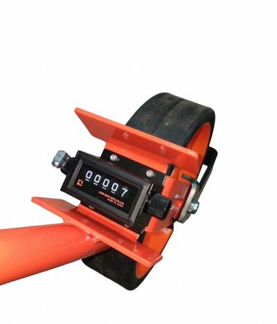 ALDON Measuring Wheel: 10,000 ft Range, Fixed Handle Handle, Solid Single Wheel - Rail Track Measuring Wheels