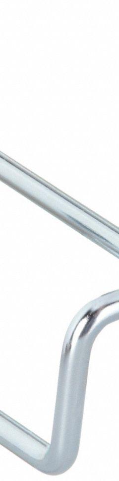 TRITON PRODUCTS Double Closed Pegboard Hook: 1/4 in_1/8 in Peg Hole, Screw-In, Surface, Silver, 5 PK (MPN 76828). Key specifications — Finish: Zinc-Plated; Color: Silver; For Tool Type: Hammers; Includes: Screws; Locking System: Screw-In; Mounting Type: Surface; Material: Steel; Accessory Type: Double Closed Hook.