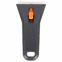 SLICE Scraper: Bld. Mat. Zirconium Oxide, Hdl. Mat. GFN/POM/TPEE, Stiff, Straight Bld. Shape (MPN 10591). Key specifications — attr1004902: SLICE; attr1016211: 10526; attr1014703: Plastic; attr1017570: Standard End; attr1029655: Straight; attr1034073: Straight.