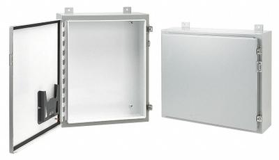 HOFFMAN Enclosure: Stainless Steel, 20 in x 20 in x 6 in, NEMA 12/13, Solid Cover - Steel Dust-Tight Enclosures