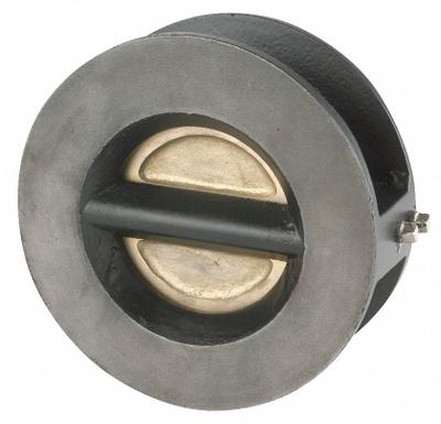SSI Double Disc Check Valve: Double Disc, Inline Valve Body, 8 in Pipe Size - Cast Iron Double-Door Wafer Check Valves