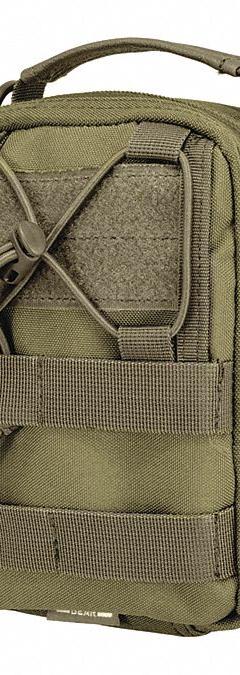 BARSKA Medical Pouch: Green, Nylon, 7 in x 5 1/2 in, Zipper Closure (MPN BI13010). Key specifications — Color: Green; Material: Nylon; Pouch Type: Medical Pouch.