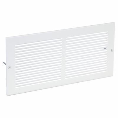 APPROVED VENDOR Return Air Grille: Louvered Grille, White, Powder Coated, Steel, 7 3/4 in H - Surface-Mount Grilles
