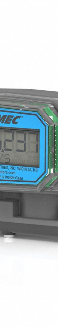 FLOMEC Electronic Flowmeter: Flow Meter, Turbine, 1/2 in FNPT, 1/2 in Connection Size, FNPT, PVDF (MPN G2P05NQ9GMA). Key specifications — Product Type: Flow Meter; Rotor Material: PVDF; Accuracy %: +/-1.5% (With Computer); Output Type: 4-20 mA; Brand: FLOMEC; Unit Of Measure: Gallons; Display Type: Digital; Termination: Not Listed.